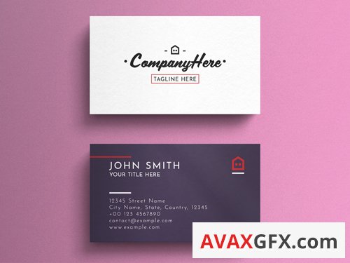 White And Purple Business Card Layout 263045039