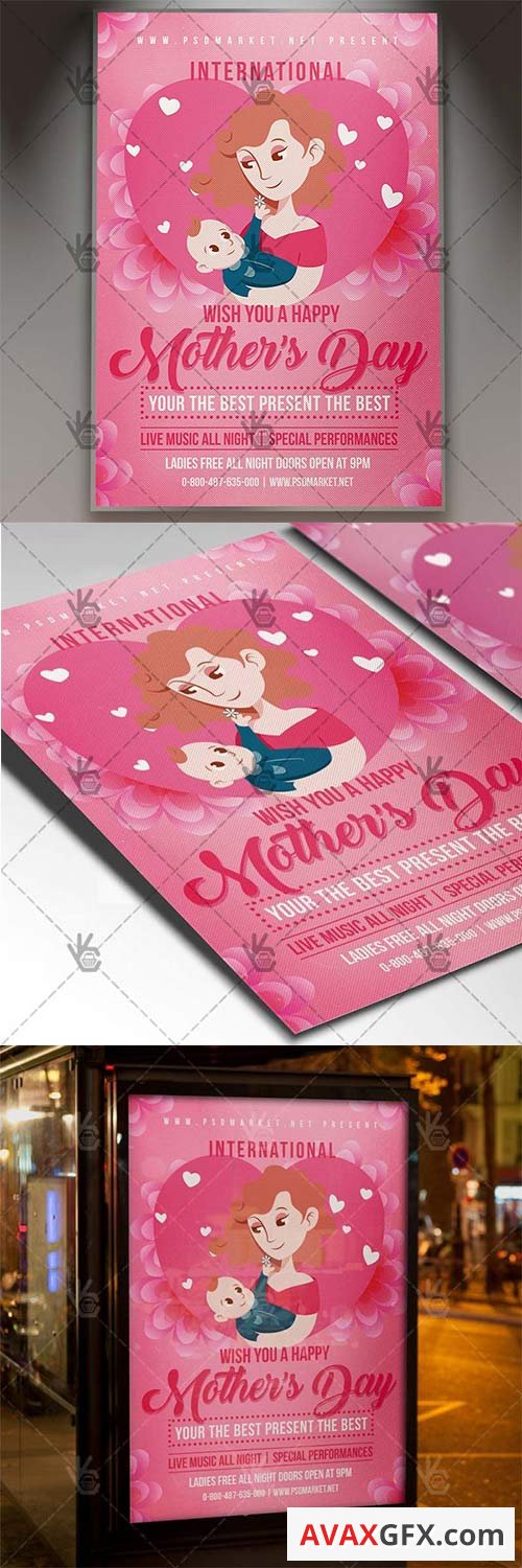 Mothers Day Flyer - Club PSD Template