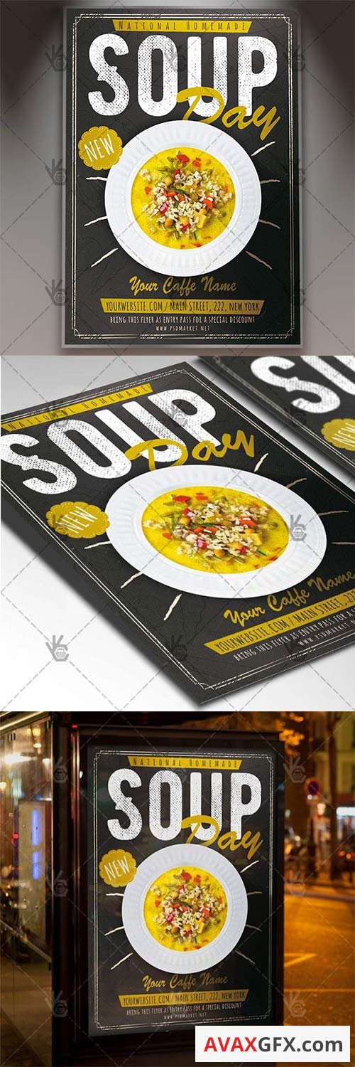 Soup Day - Food Flyer PSD Template