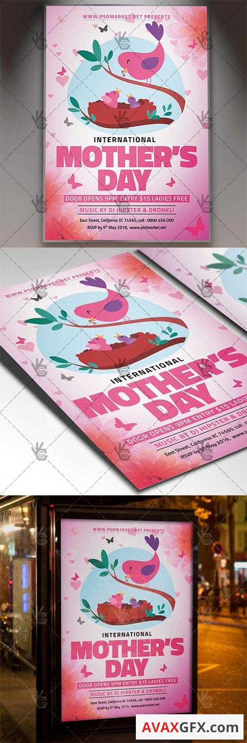 World Mothers Day Flyer Club PSD Template