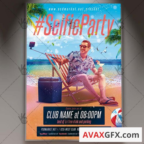 SELFIE PARTY NIGHT FLYER - PSD TEMPLATE