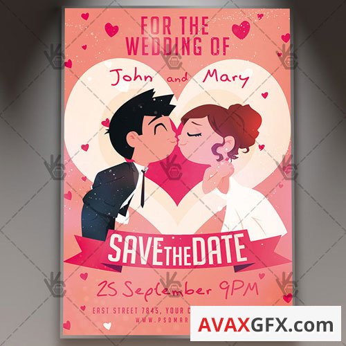 SAVE THE DATE FLYER ? PSD TEMPLATE