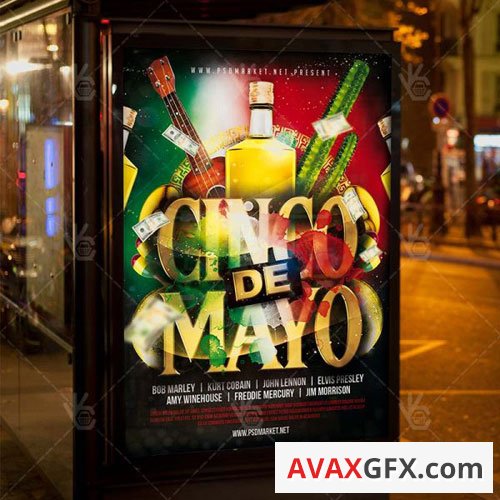 CINCO DE MAYO PARTY FLYER - PSD TEMPLATE