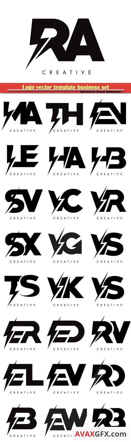 Logo vector template business set # 3
