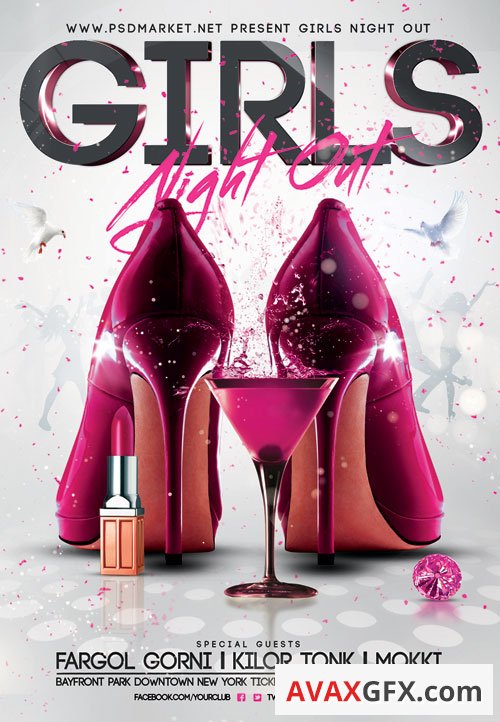 Girls night out - Premium flyer psd template