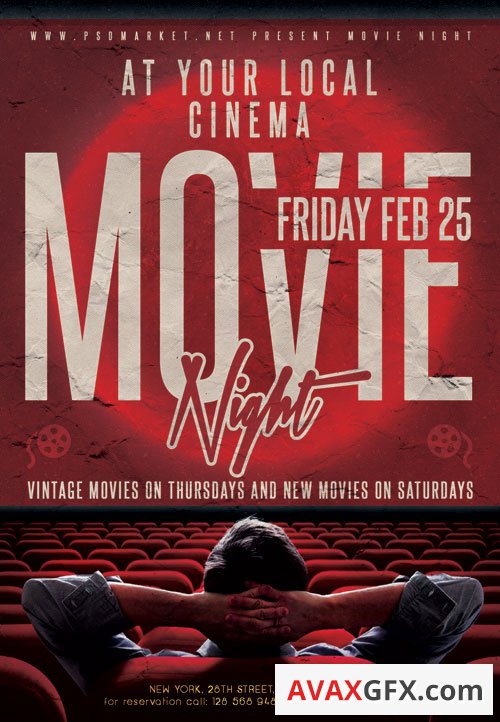 Movie night - Premium flyer psd template