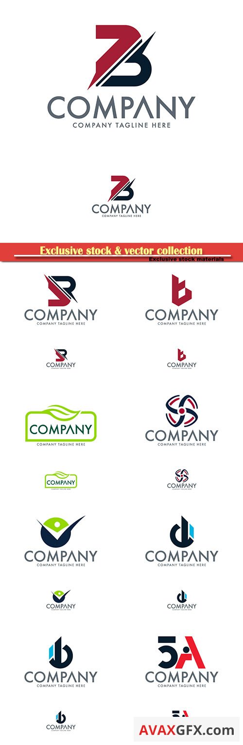 Logo vector template business set # 66