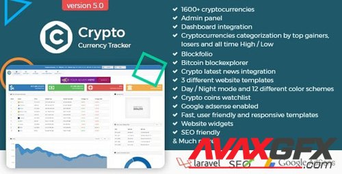 CodeCanyon - Crypto Currency Tracker v7.1 - Realtime Prices, Charts, News, ICO's and more - 21588008