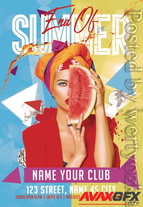 End of summer - Premium flyer psd template