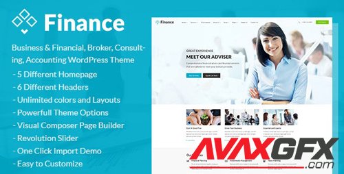 ThemeForest - Finance v1.4.3 - Business & Financial, Broker, Consulting, Accounting WordPress Theme - 17186694