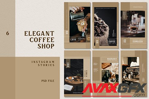 Elegant Coffee Shop Instagram Stories