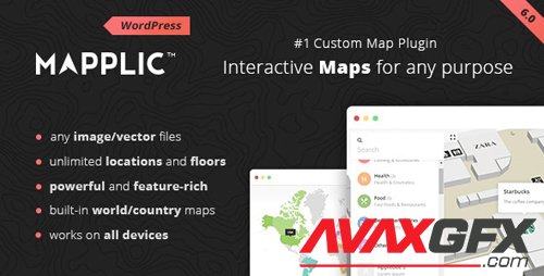 CodeCanyon - Mapplic v6.0.2 - Custom Interactive Map WordPress Plugin - 6800158