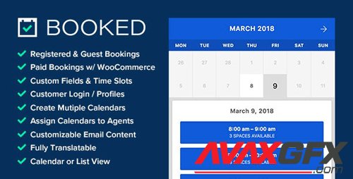 CodeCanyon - Booked v2.2.6 - Appointment Booking for WordPress - 9466968
