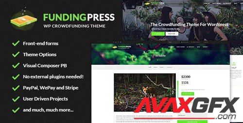 ThemeForest - Fundingpress v5.2 - The Crowdfunding WordPress Theme - 4371069