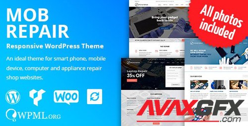 ThemeForest - MobRepair v1.10.2 - Mobile Phone Repair Services WordPress Theme - 19191980