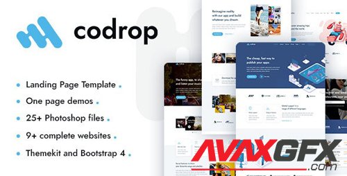 ThemeForest - Codrop v1.0 - App Landing Page And One Page Template - 24484416
