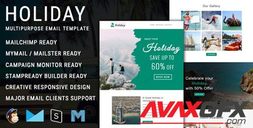 ThemeForest - Holiday v1.0 - Multipurpose Responsive Email Template - 25389003