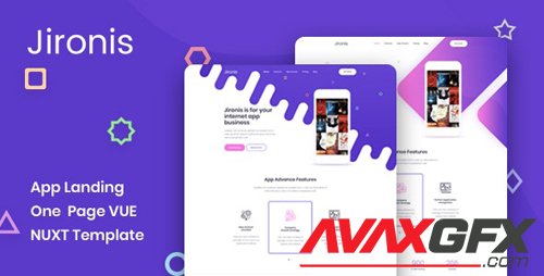 ThemeForest - Jironis v1.0 - Vue Nuxt App Landing One Page Template - 26434987