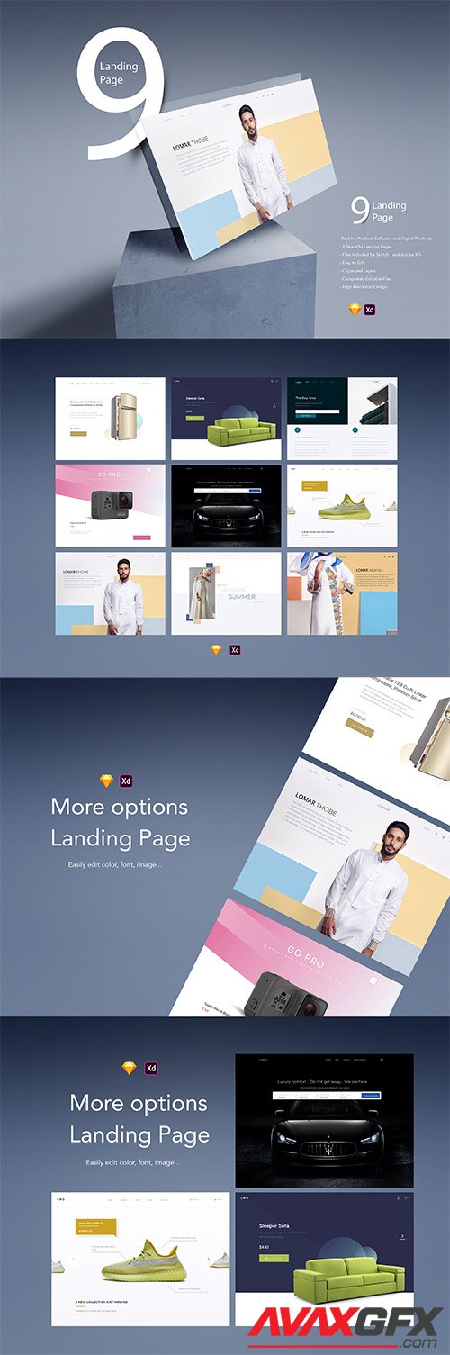 Landing Page UI kit fully compatible