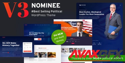 ThemeForest - Nominee v3.2 - Political WordPress Theme for Candidate Political/Leader - 13913200