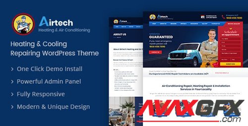 ThemeForest - Airtech v1.5 - Plumber WordPress theme - 24428877