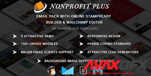ThemeForest - Nonprofit Plus v1.0 - Email Pack With Online StampReady & Mailchimp Editors - 22831709