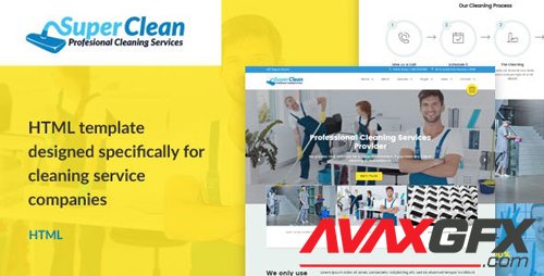 ThemeForest - Super Clean v1.0 - Cleaning Services HTML Template - 19947280