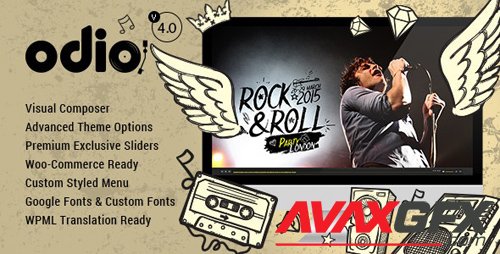 ThemeForest - Odio v4.0 - Music WP Theme For Bands, Clubs, and Musicians - 10523423