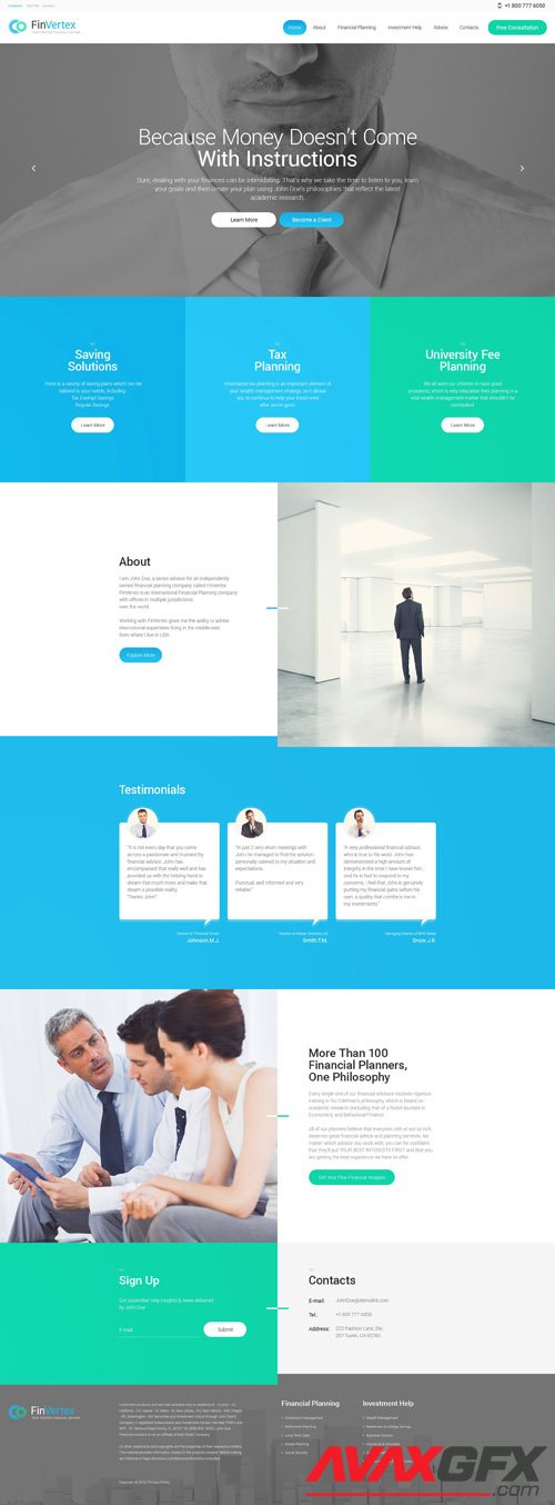 Fin Vertex v1.0.0 - WordPress Theme - TM 57758