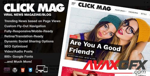 ThemeForest - Click Mag v3.1.0 - Viral WordPress News Magazine/Blog Theme - 18081003