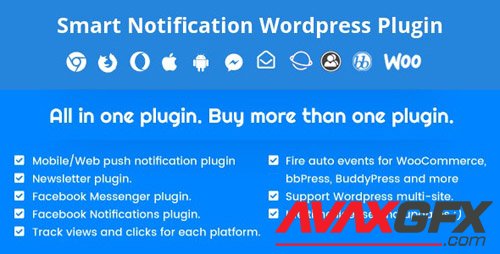 CodeCanyon - Smart Notification Wordpress Plugin v9.2.4 - Web & Mobile Push, FB Messenger, FB Notifications & Newsletter. - 6548533 - NULLED
