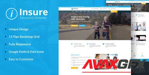 ThemeForest - Insure v1.0 - Insurance, Finance, & Business HTML Template - 19207917