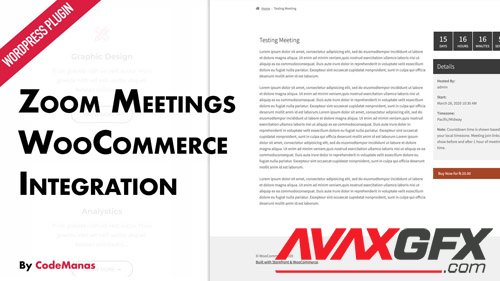 Zoom Meetings for WooCommerce v2.1.5 - NULLED