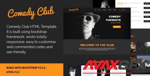 CodeCanyon - Comedy Club v1.0 - Entertainment HTML Template (Update: 13 August 19) - 13593853