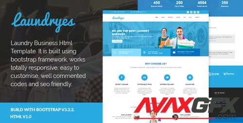 ThemeForest - Laundryes v1.0 - Laundry Business Html Template (Update: 8 March 2016) - 12905912