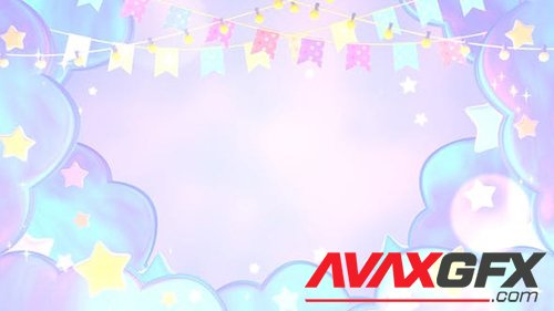 Videohive Pastel Bunting Flags And Stars 25820748