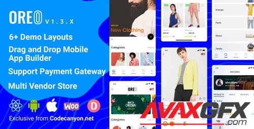 CodeCanyon - Oreo Fashion v1.4.3 - Full React Native App for Woocommerce - 24951657