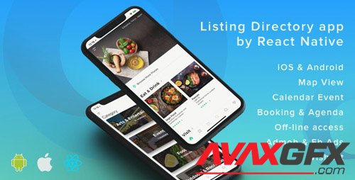 CodeCanyon - ListApp v1.7.5 - Listing Directory mobile app by React Native (Expo version) - 21456447