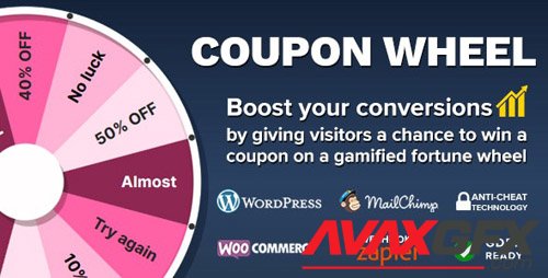 CodeCanyon - Coupon Wheel For WooCommerce and WordPress v3.2.0 - 20949540