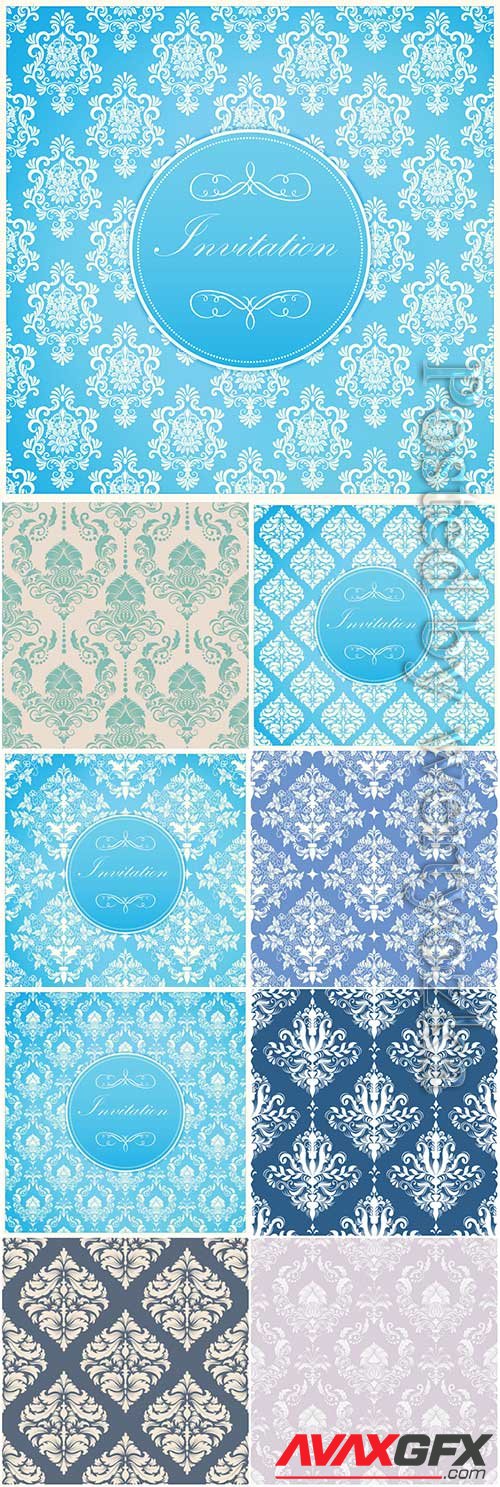 Vector damask seamless pattern vector background