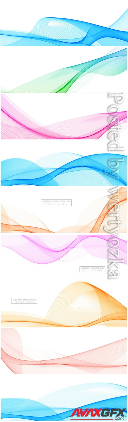 Modern flowing wave banner on white background