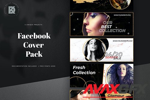 Gold & Brush Facebook Cover Pack