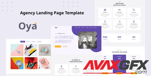 ThemeForest - Oya v1.0 - Agency Landing Page Template - 26588406