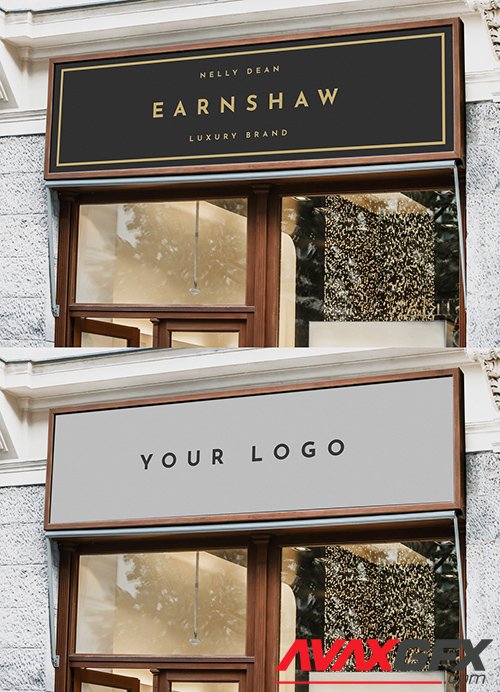 Big Entrance Sign Mockup on Concrete Wall 344298313