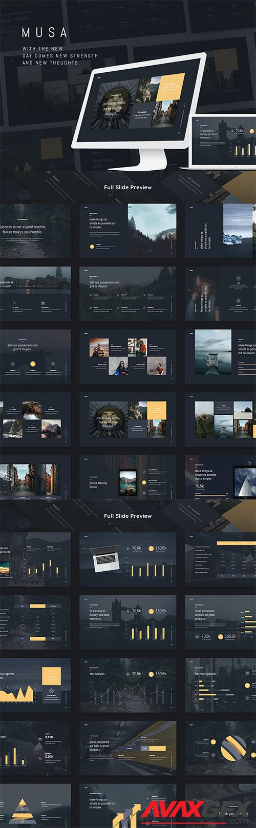 MUSA - Minimal & Creative Template (PPTX)