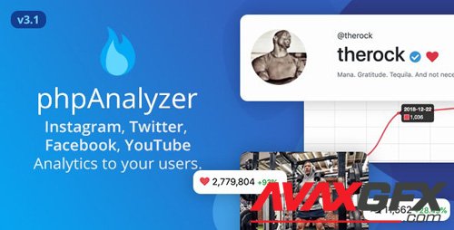 CodeCanyon - phpAnalyzer v3.1.4 - Social Media Analytics Statistics Tool ( Instagram, Twitter, YouTube, Facebook ) - 21933992 - NULLED
