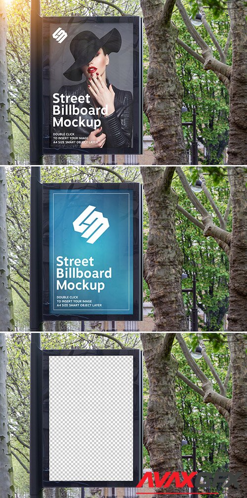 Billboard in a City with Natural Landscape Mockup 343975957