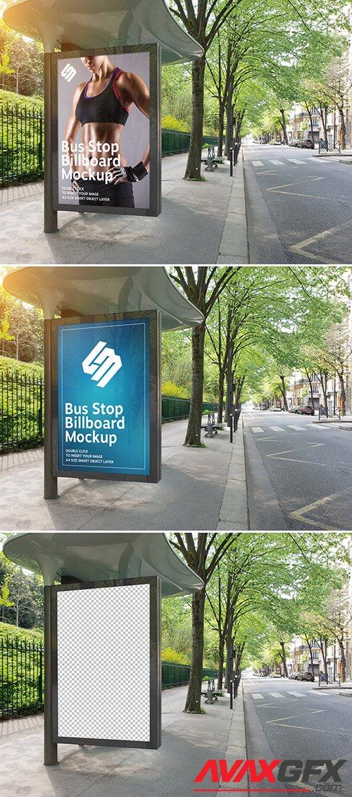 Billboard in Bus Stop Mockup 343975350