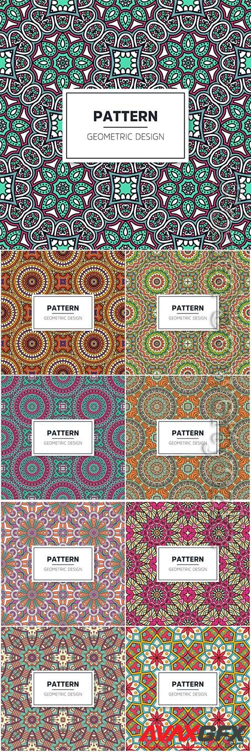 Luxury ornamental mandala seamless vector pattern # 9