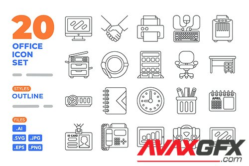Office Icon Set (Outline)